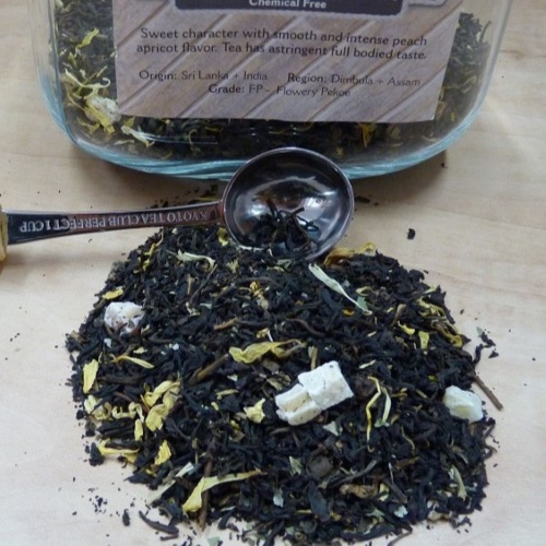 Thé pêche et abricot décaféiné aromatisé